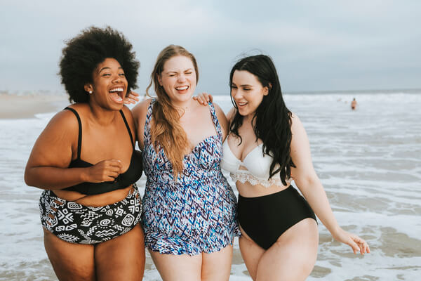 Cheerful Plus Size Women Enjoying
