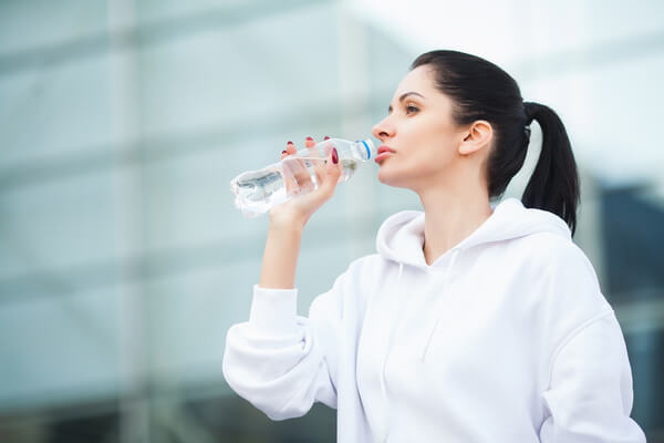 Fitness Outdoor Woman Drinking